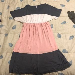 Pink blush maternity dress